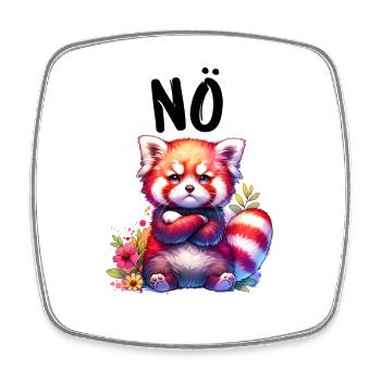 Panda roux Drôle de dicton Nope Renard de Feu - Magnet carré - blanc - Devant