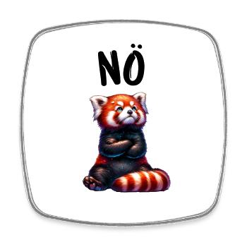Panda roux Drôle de dicton Nope Renard de Feu - Magnet carré - blanc - Devant