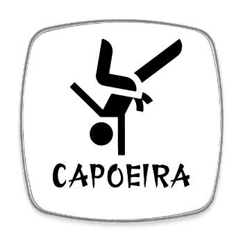 Capoeira - Viereckiger Kühlschrankmagnet - Weiß - Vorne