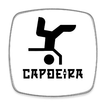 Capoeira - Viereckiger Kühlschrankmagnet - Weiß - Vorne