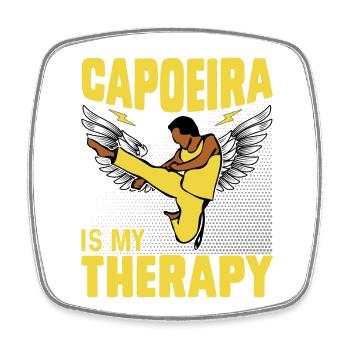 La capoeira est ma thérapie - Magnet carré - blanc - Devant