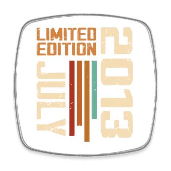 July 2013 Birthday Gift 2013 July 2013 - Square fridge magnet - white - Front