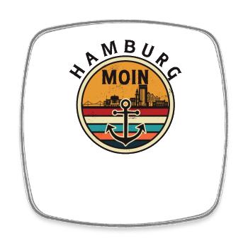 LOVE Hamburg City Vacation Trips - Square fridge magnet - white - Front