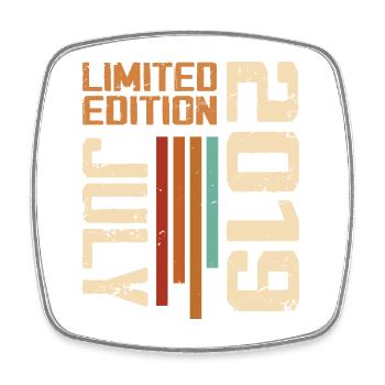 July 2019 Birthday Gift 2019 July 2019 - Square fridge magnet - white - Front
