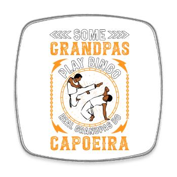 Certains grands-pères jouent au Bingo real Grandpas do Capoeira - Magnet carré - blanc - Devant
