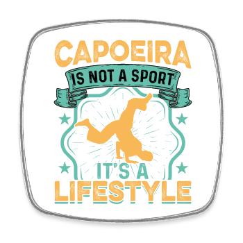 Capoeira it's not a sport it's a lifestyle - Square fridge magnet - white - Front