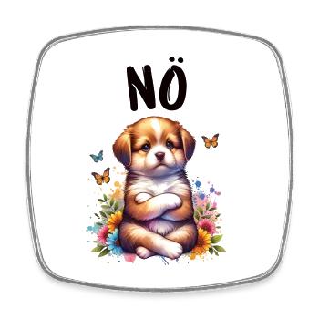 Havanese Lustiger Spruch Nö für Hundeliebhaber - Viereckiger Kühlschrankmagnet - Weiß - Vorne