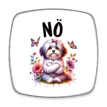 Havanese Lustiger Spruch Nö für Hundeliebhaber - Viereckiger Kühlschrankmagnet - Weiß - Vorne