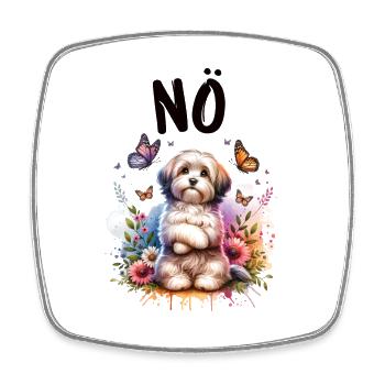 Havanese Lustiger Spruch Nö für Hundeliebhaber - Viereckiger Kühlschrankmagnet - Weiß - Vorne