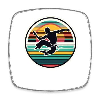 Capoeira - Viereckiger Kühlschrankmagnet - Weiß - Vorne