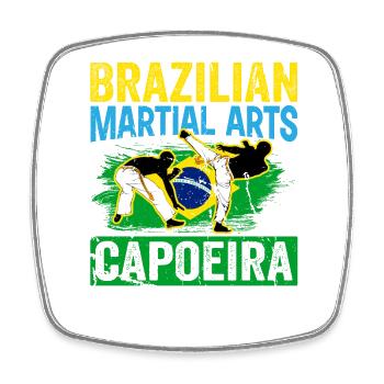 Arts Martiaux brésiliens Capoeira - Magnet carré - blanc - Devant