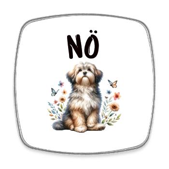 Havanese Lustiger Spruch Nö für Hundeliebhaber - Viereckiger Kühlschrankmagnet - Weiß - Vorne