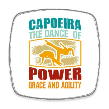 Capoeira, der Tanz der Kraft, Anmut und Beweglichkeit - Viereckiger Kühlschrankmagnet - Weiß - Vorne