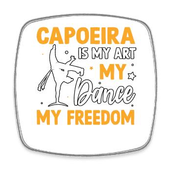 La capoeira est mon art, ma danse, ma liberté - Magnet carré - blanc - Devant