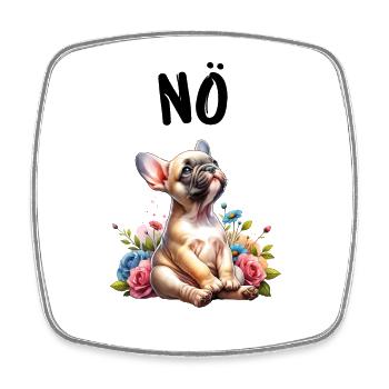 French Bulldog Saying Nope Dog Lover - Square fridge magnet - white - Front