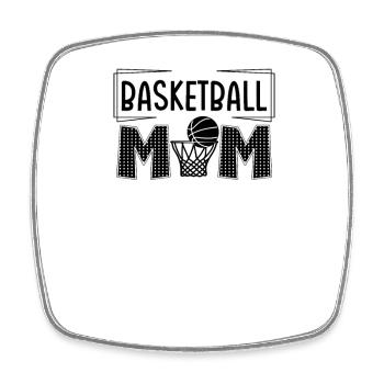 Joueur de basket-ball Basketteur Basketteur Maman de basket-ball - Magnet carré - blanc - Devant