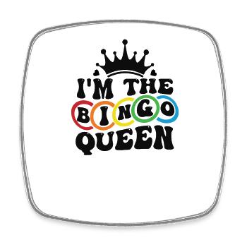 Bingo-Spieler Bingo-Spiel Bingo-Game Spiele-Bingo - Viereckiger Kühlschrankmagnet - Weiß - Vorne
