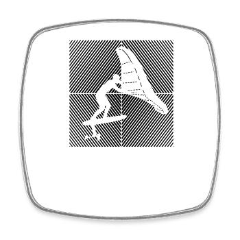Wingfoil-Surfer Wingfoiling Hydrofoil Kitefoil - Viereckiger Kühlschrankmagnet - Weiß - Vorne