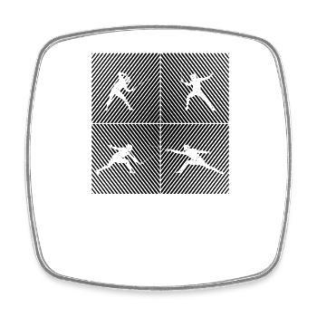 Fencing Game Gamer Fencer Game Fencing Fencer - Square fridge magnet - white - Front