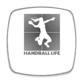 Handball Handball Ballon Handball Joueur de handball Femmes - Magnet carré - blanc - Devant