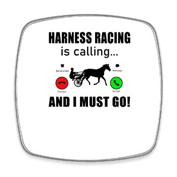 Trotting Racing Horse Trotting Racing IS-CALLING Horses - Square fridge magnet - white - Front