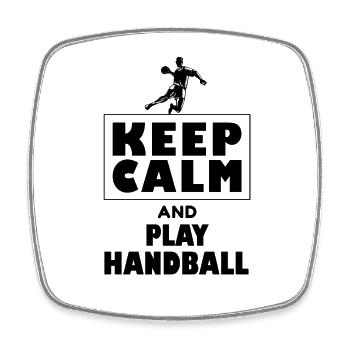 Handball Joueur Handball Ball, Handball Handball - Magnet carré - blanc - Devant