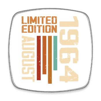 August 1964 Birthday Gift August 1964 August - Square fridge magnet - white - Front