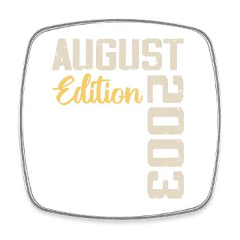 Anniversary August 2003 - Limited Edition August 2003 - Square fridge magnet - white - Front