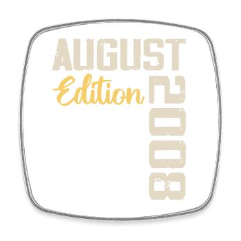 Anniversary August 2008 - Limited Edition August 2008 - Square fridge magnet - white - Front