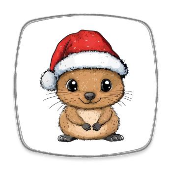 Quokka Noël Doux Mignon Noël Noël - Magnet carré - blanc - Devant