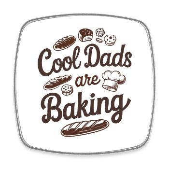 Cool dads bake my dad is a baker - Square fridge magnet - white - Front