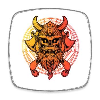 Viking - Magnet carré - blanc - Devant