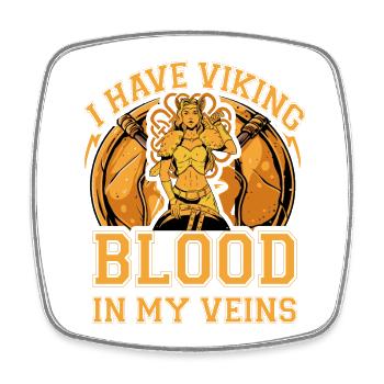 J’ai du sang viking dans les veines - Magnet carré - blanc - Devant