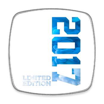 9. GEBURTSTAG LIMITED EDITION 2017 - Viereckiger Kühlschrankmagnet - Weiß - Vorne