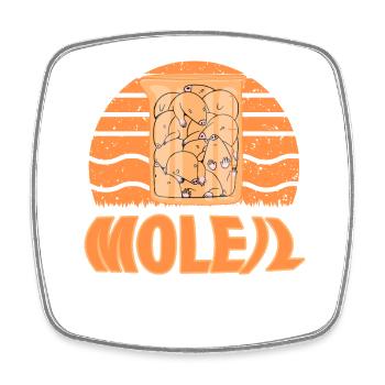 Mole - Square fridge magnet - white - Front