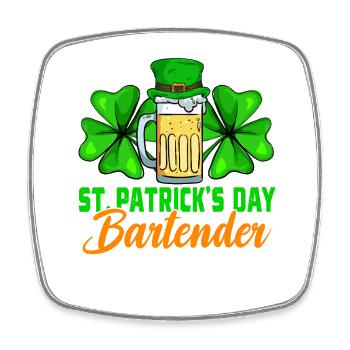 Barman de la Saint-Patrick - Magnet carré - blanc - Devant
