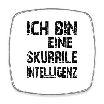 KI Spruch Ich bin eine skurrile Intelligenz - Viereckiger Kühlschrankmagnet - Weiß - Vorne