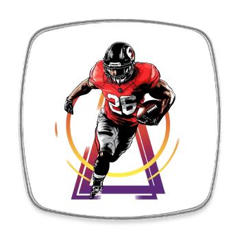 American Football Player USA America Sports - Square fridge magnet - white - Front