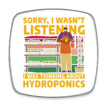 Sorry I wasn't listening, I was thinking about - Square fridge magnet - white - Front