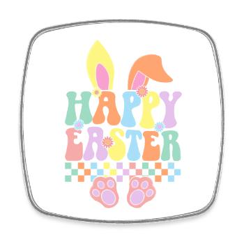 Frohe Ostern - Viereckiger Kühlschrankmagnet - Weiß - Vorne