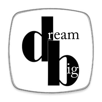 dream big - Viereckiger Kühlschrankmagnet - Weiß - Vorne