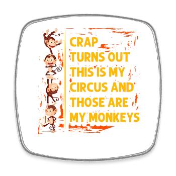 Crap turns out this is my Circus and those are - Square fridge magnet - white - Front