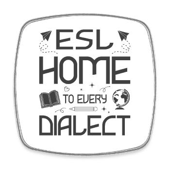 ESL-Lehrer ESL Unterricht - Viereckiger Kühlschrankmagnet - Weiß - Vorne