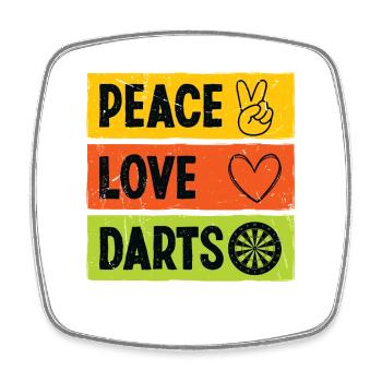 Dart Dartspieler Dartspiel Herren - Viereckiger Kühlschrankmagnet - Weiß - Vorne