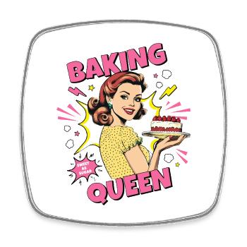 Cuisson Gâteau Cuisson Reine Cuisson Fée Boulanger Pop Art - Magnet carré - blanc - Devant