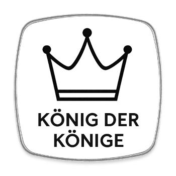 König der Könige Krone - Viereckiger Kühlschrankmagnet - Weiß - Vorne