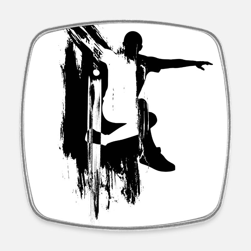 Footbag Hacky Sack Black - Square fridge magnet - white