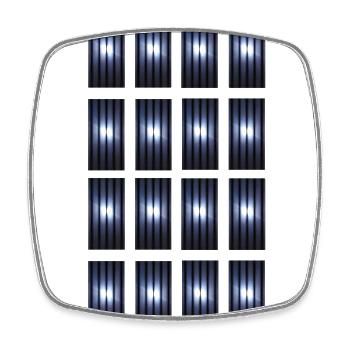 Hypnotic shadow - Square fridge magnet - white - Front