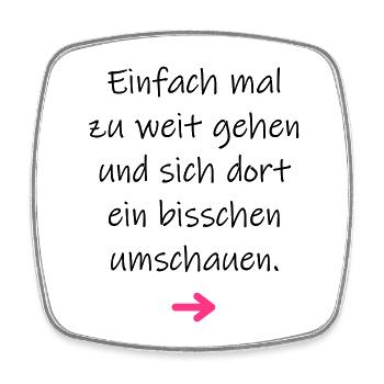 Einfach mal zu weit gehen lustiger Spruch - Viereckiger Kühlschrankmagnet - Weiß - Vorne
