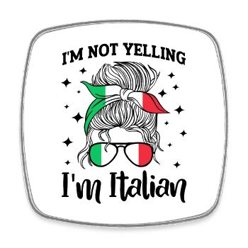 Italienerin Italienisch Italien Geschenkidee Humor - Viereckiger Kühlschrankmagnet - Weiß - Vorne